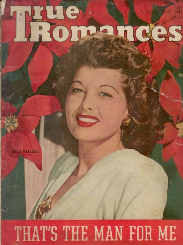 TRUE ROMANCES magazine side cover December 1944