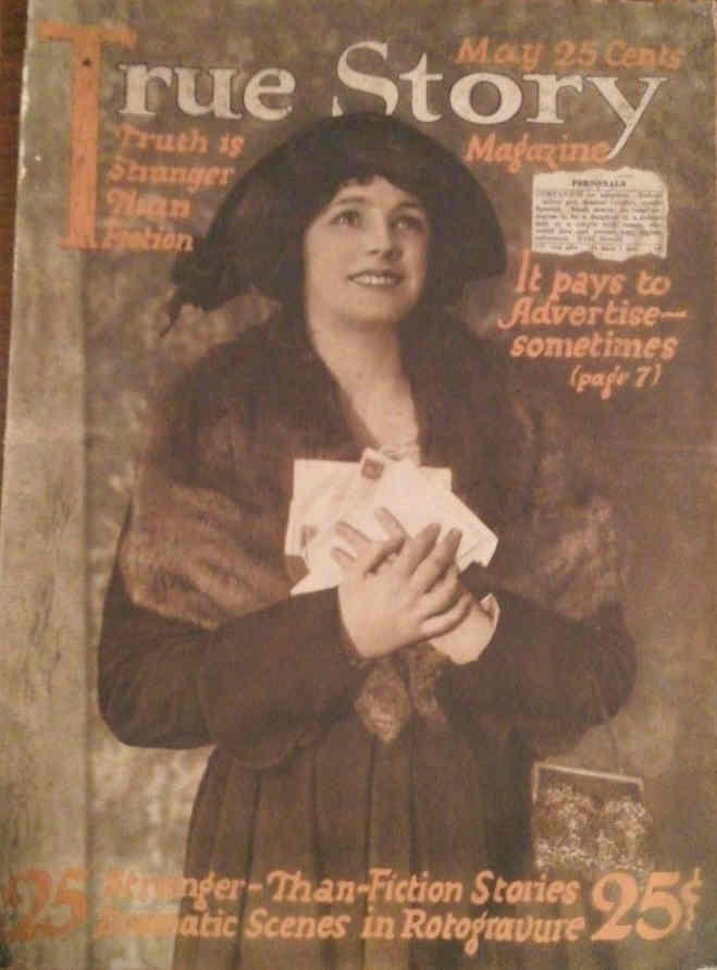 TRUE STORY magazine side cover May 1920