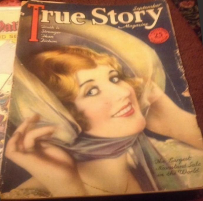 TRUE STORY magazine side cover Issue 58 September 1927