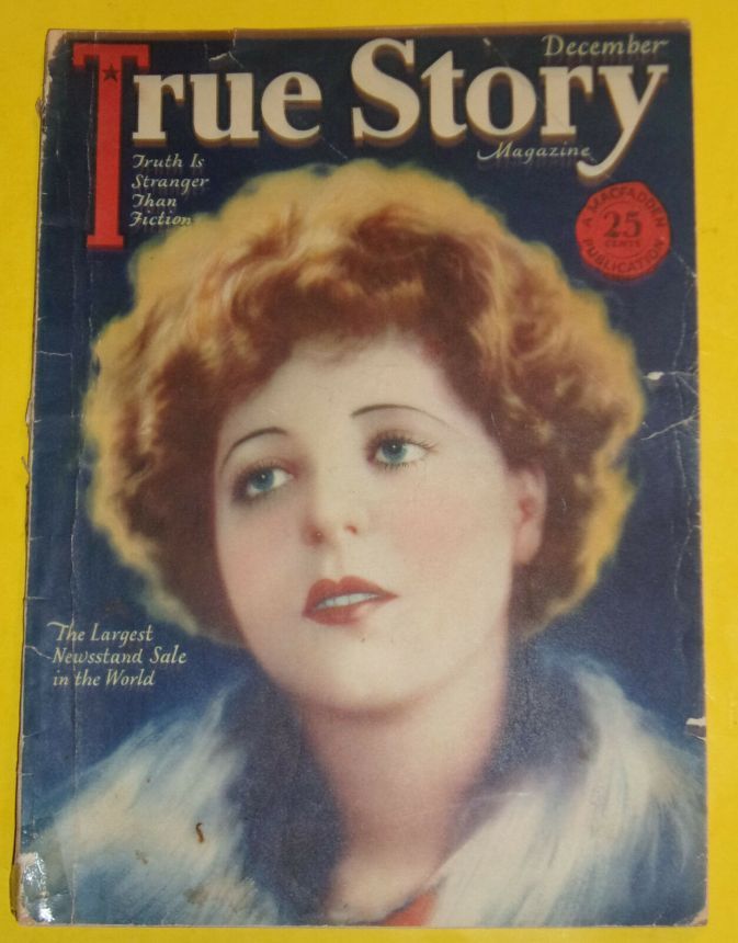 TRUE STORY magazine side cover Issue 61 December 1927