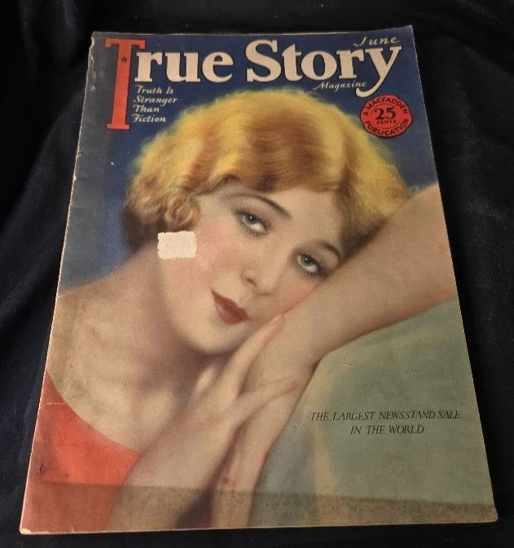 TRUE STORY magazine side cover Issue 67 June 1928