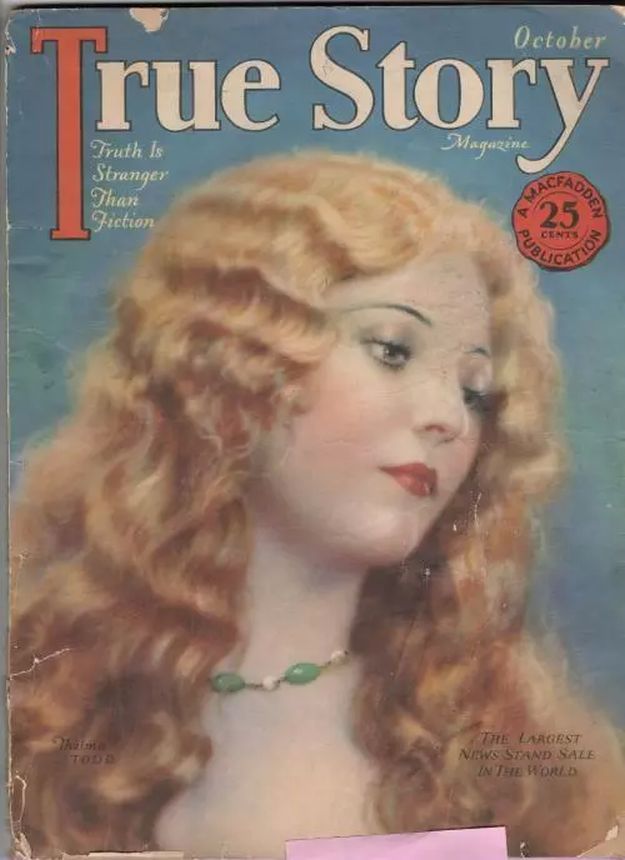 TRUE STORY magazine side cover Issue 71 October 1928