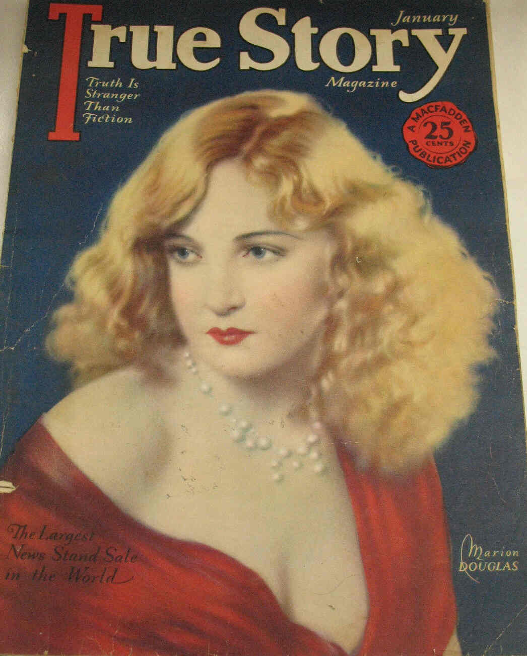 TRUE STORY magazine side cover Issue 74 January 1929