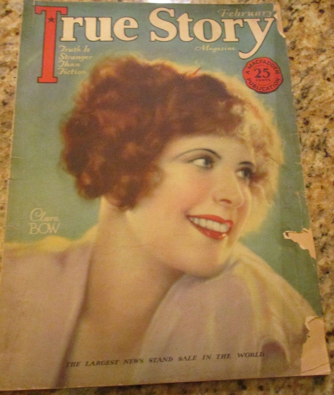 TRUE STORY magazine side cover Issue 75 February 1929