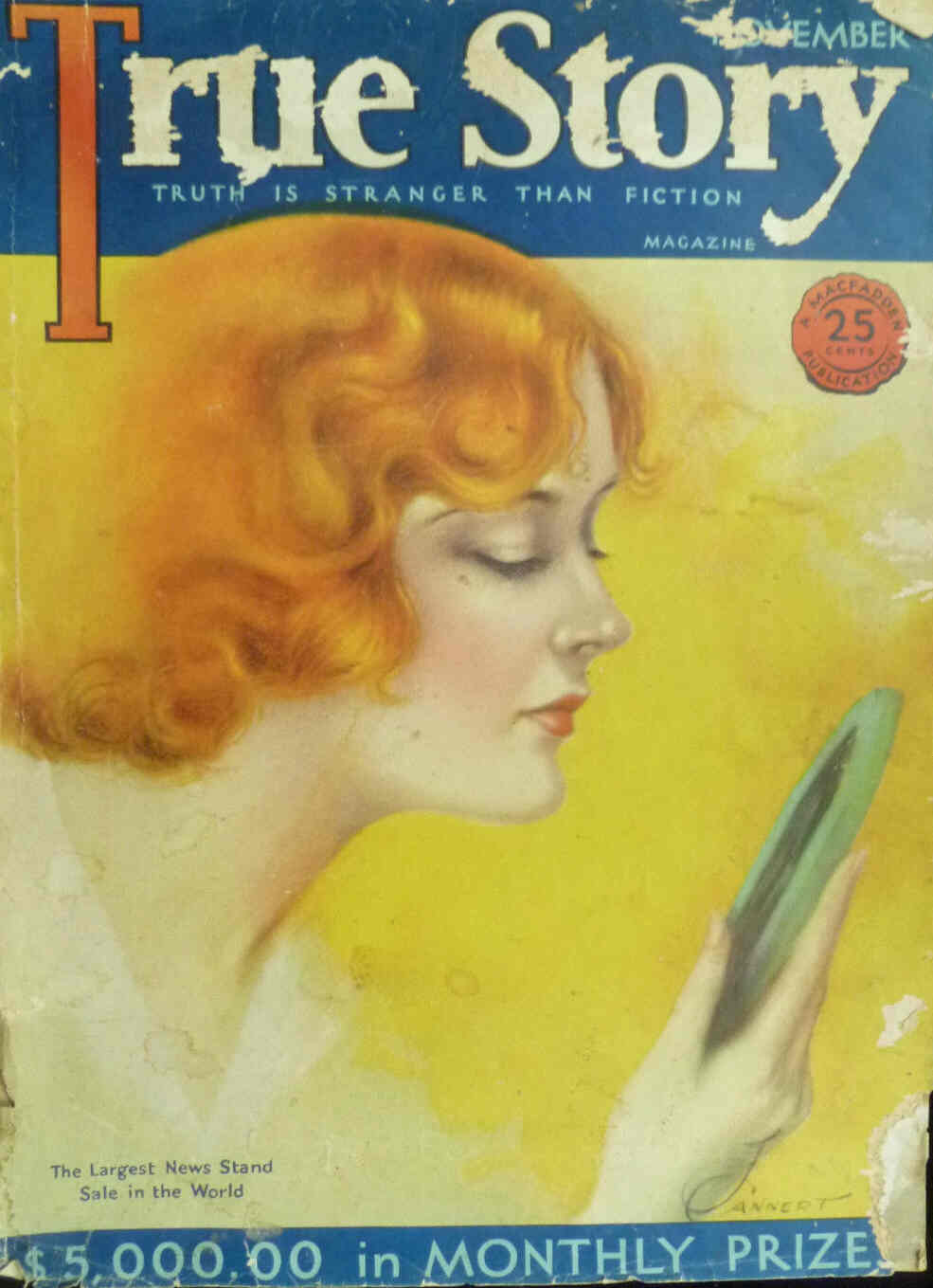 TRUE STORY magazine side cover Issue 84 November 1929