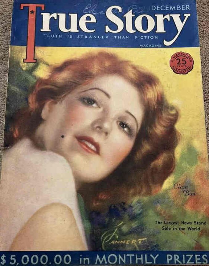 TRUE STORY magazine side cover Issue 85 December 1929