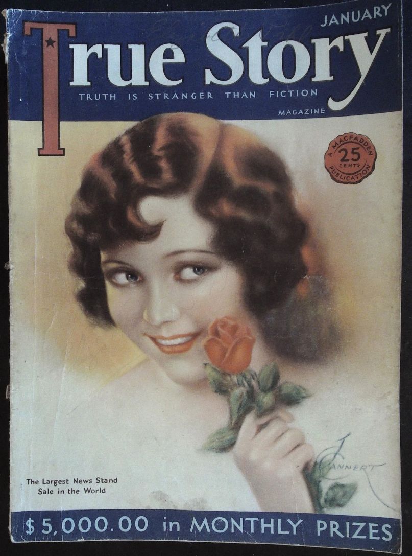 TRUE STORY magazine side cover Issue 86 January 1930