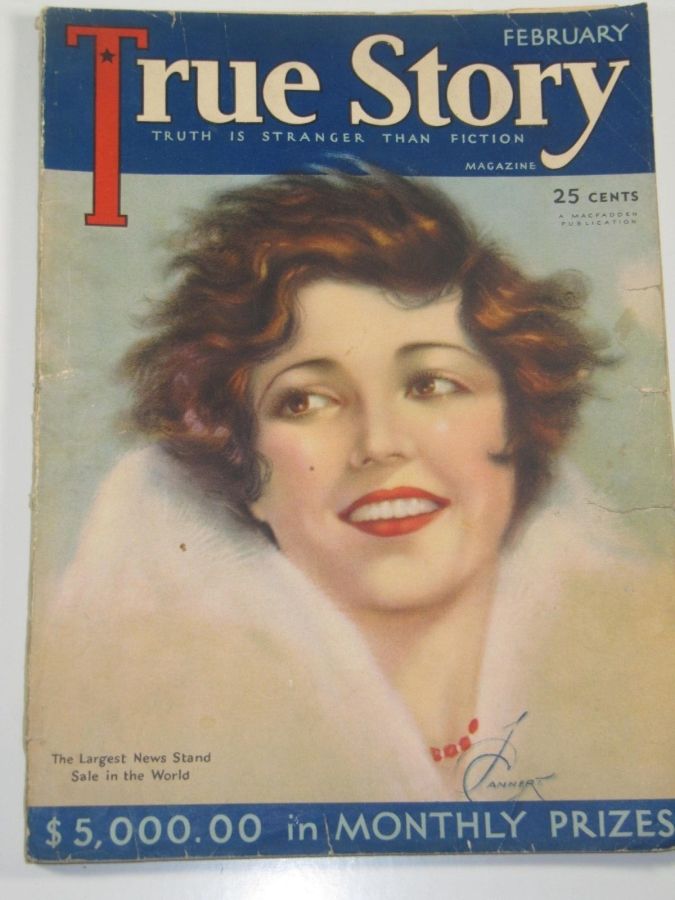 TRUE STORY magazine side cover Issue 87 February 1930