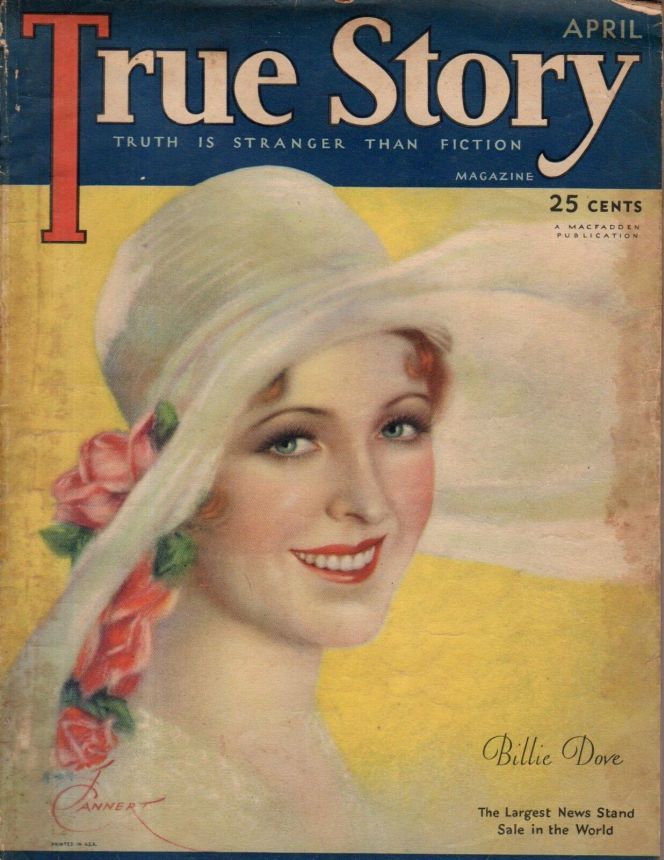 TRUE STORY magazine side cover Issue 89 April 1930