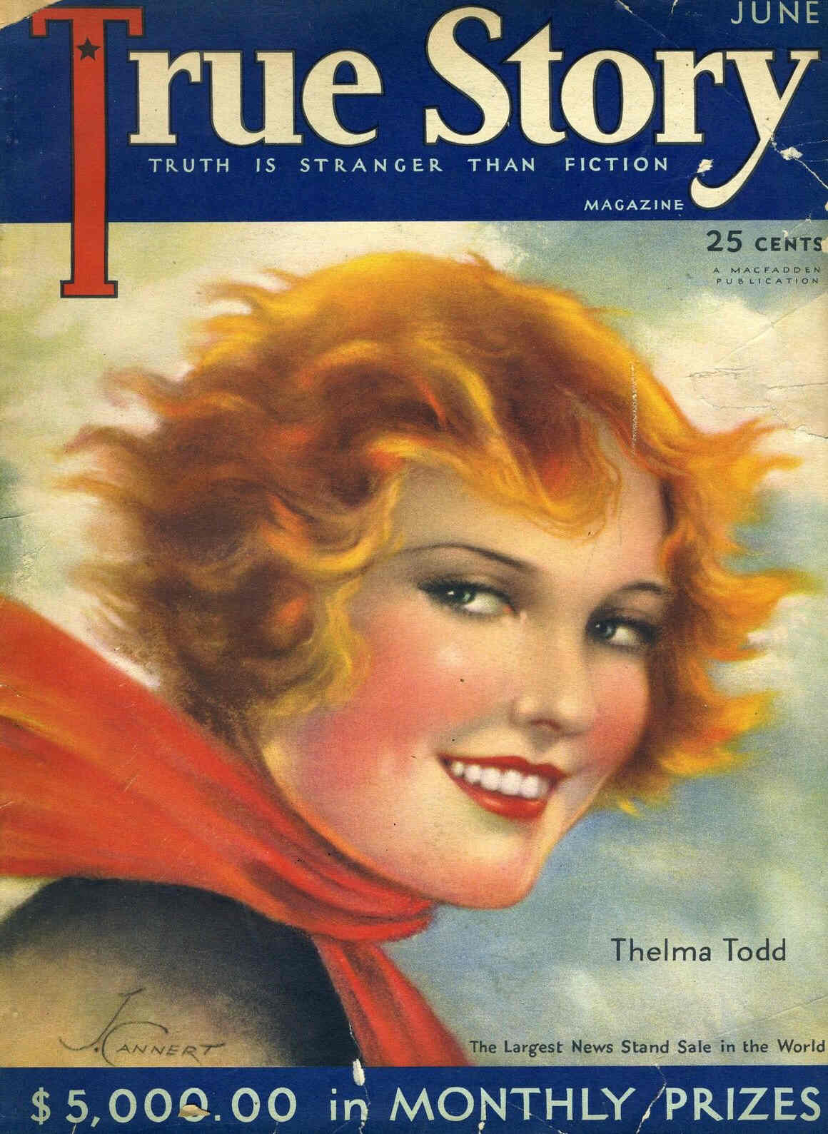 TRUE STORY magazine side cover Issue 91 June 1930