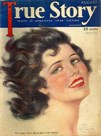 TRUE STORY magazine side cover Issue 93 August 1930