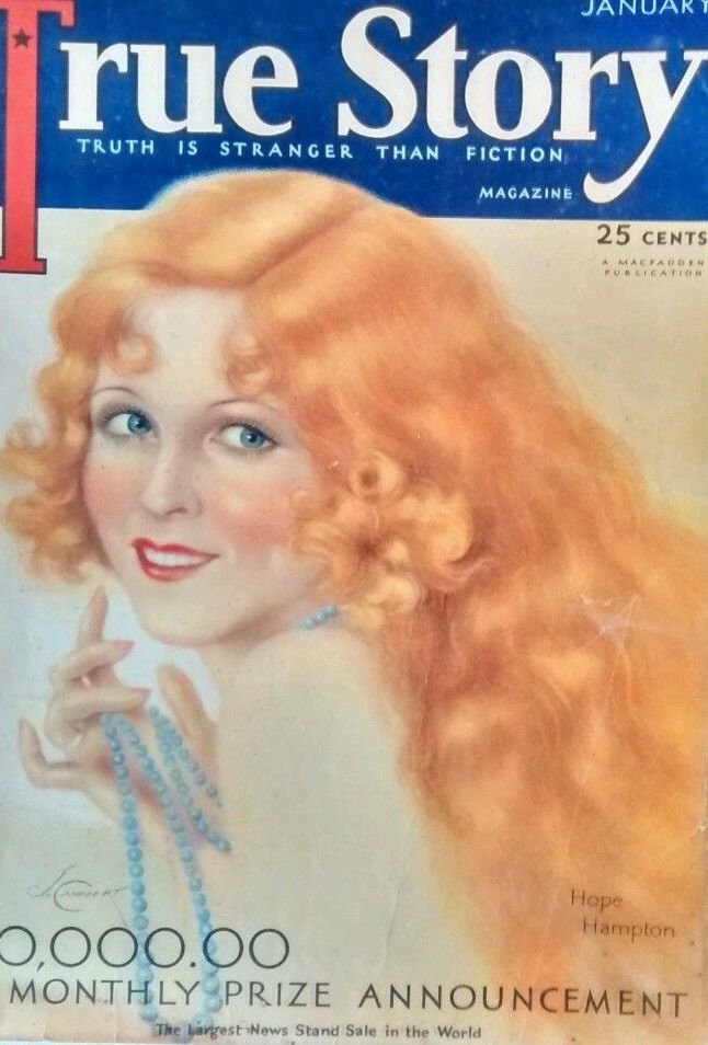 TRUE STORY magazine side cover Issue 98 January 1931