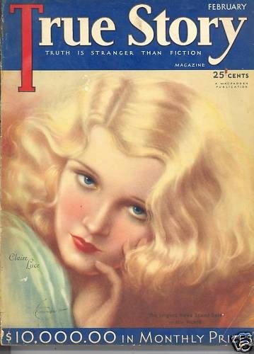 TRUE STORY magazine side cover Issue 99 February 1931