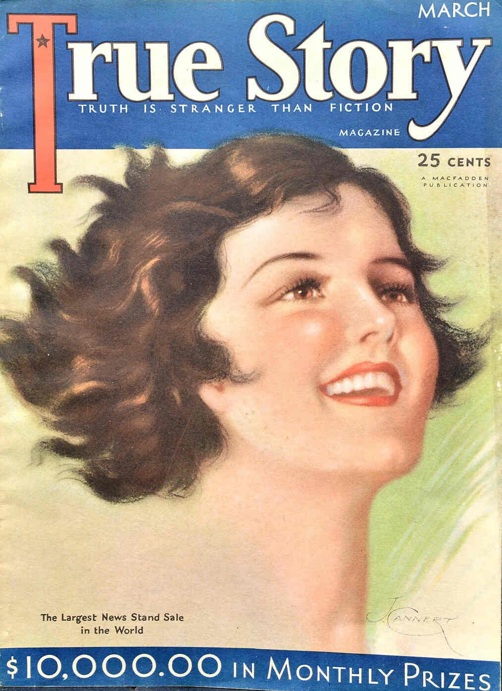 TRUE STORY magazine side cover Issue 100 March 1931