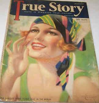 TRUE STORY magazine side cover Issue 105 August 1931