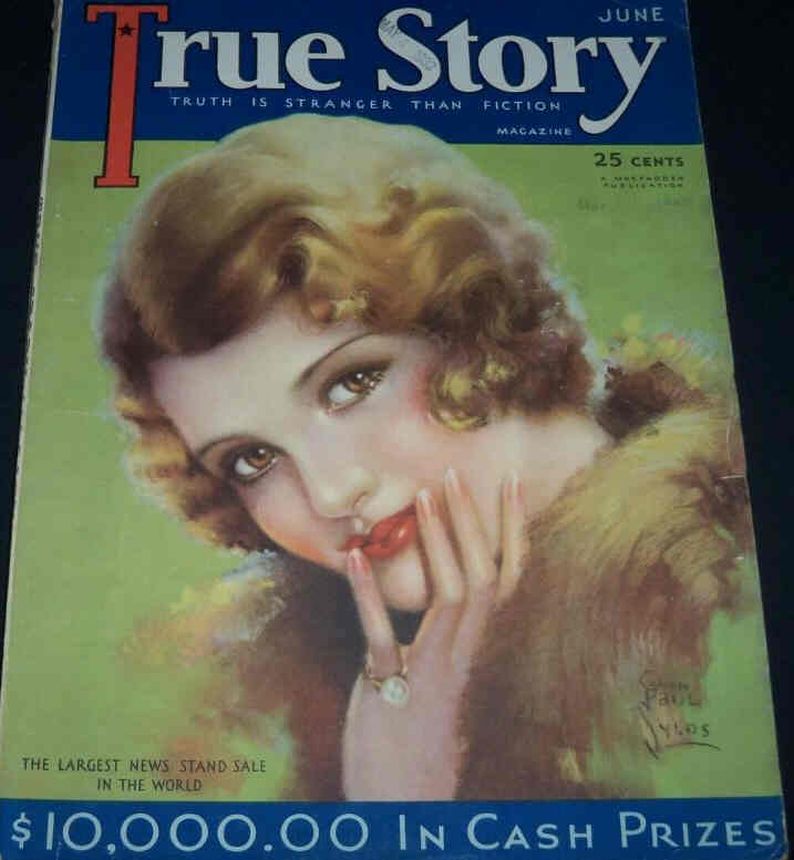 TRUE STORY magazine side cover Issue 115 June 1932