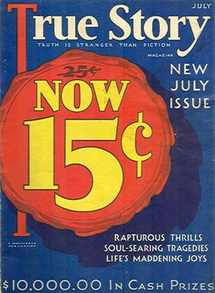 TRUE STORY magazine side cover Issue 116 July 1932