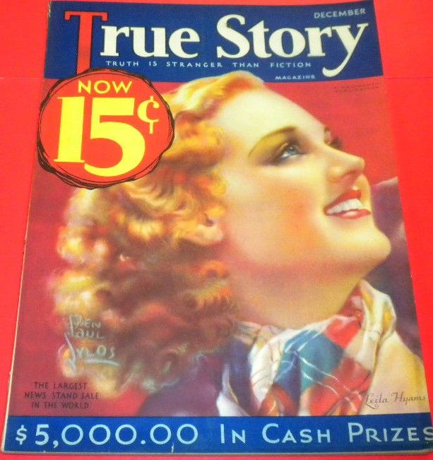 TRUE STORY magazine side cover Issue 121 December 1932