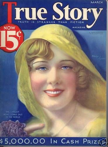 TRUE STORY magazine side cover Issue 124 March 1933