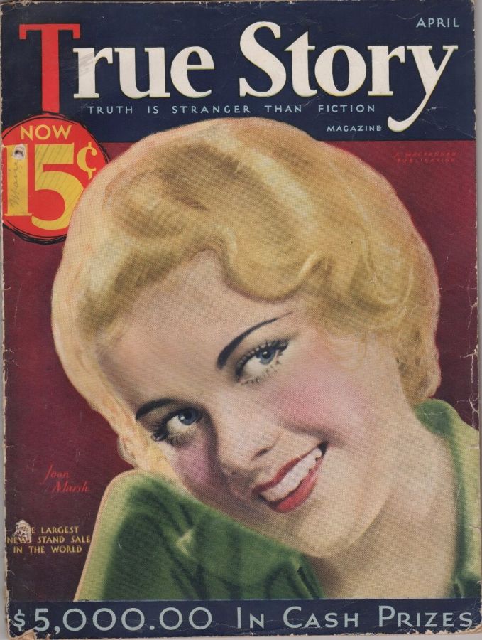 TRUE STORY magazine side cover Issue 125 April 1933