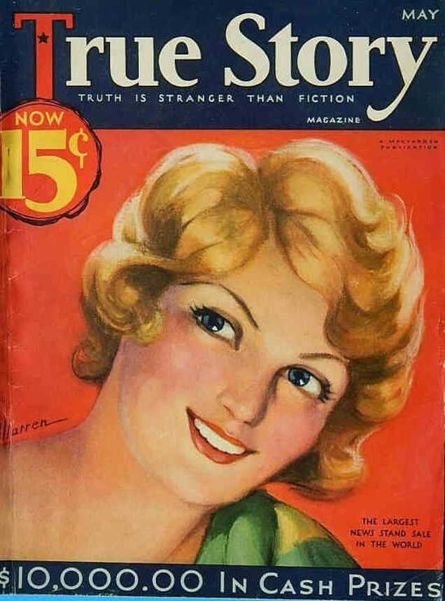 TRUE STORY magazine side cover Issue 126 May 1933