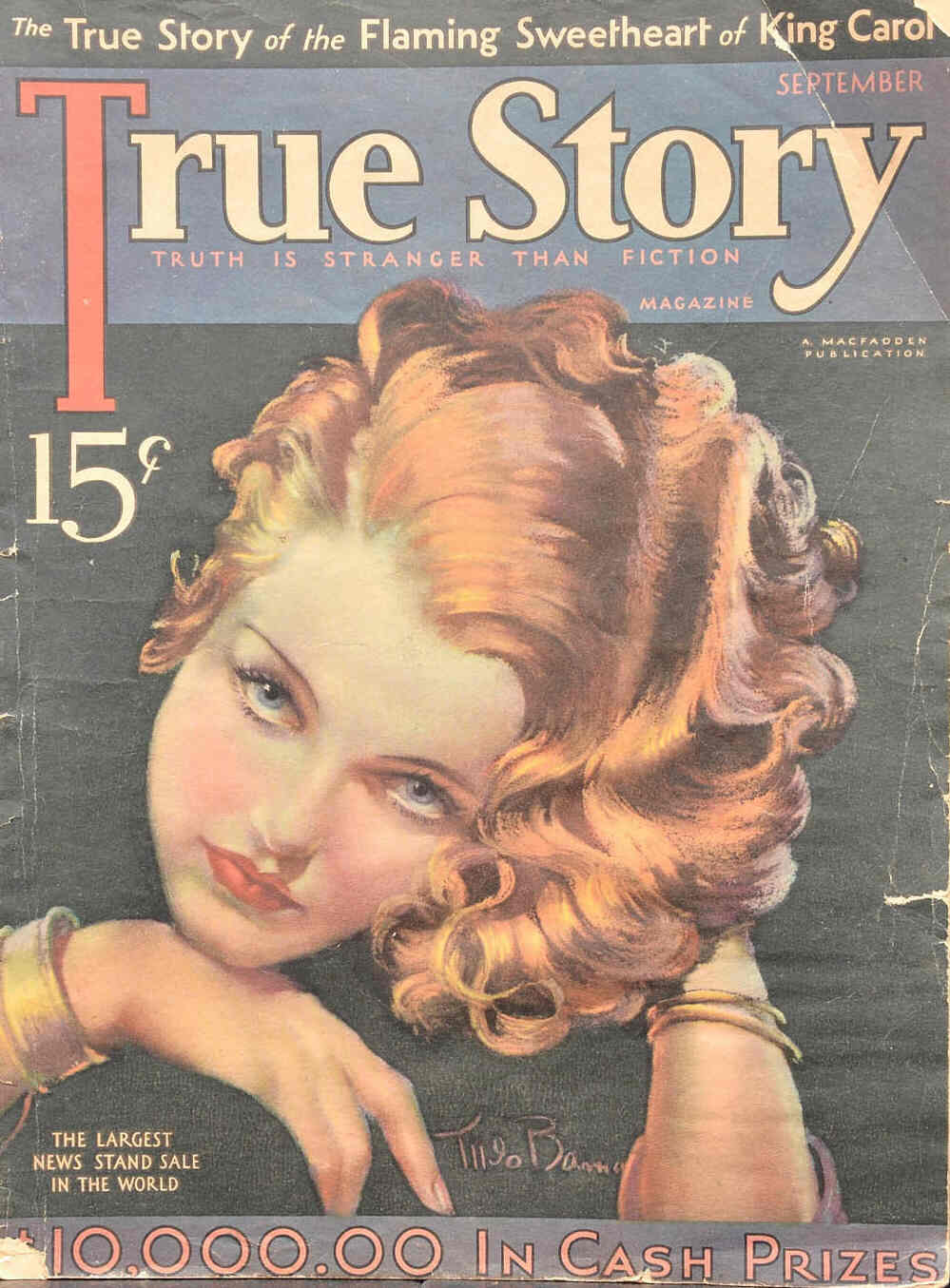 TRUE STORY magazine side cover Issue 130 September 1933