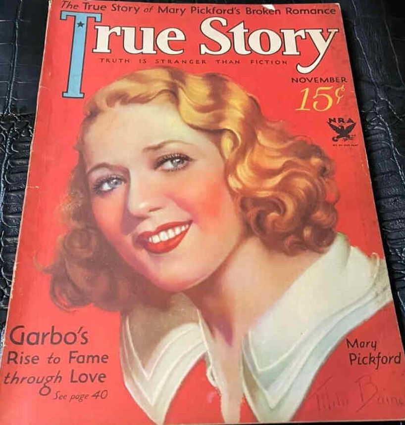 TRUE STORY magazine side cover Issue 132 November 1933