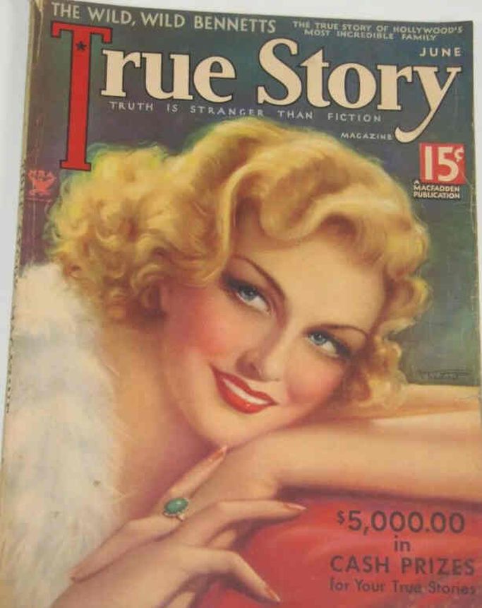 TRUE STORY magazine side cover Issue 139 June 1934