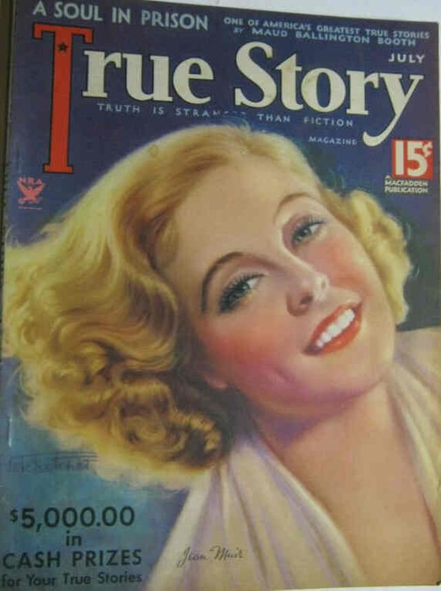 TRUE STORY magazine side cover Issue 140 July 1934
