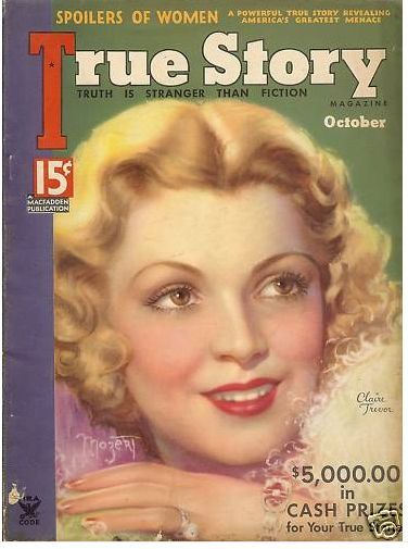 TRUE STORY magazine side cover Issue 143 October 1934