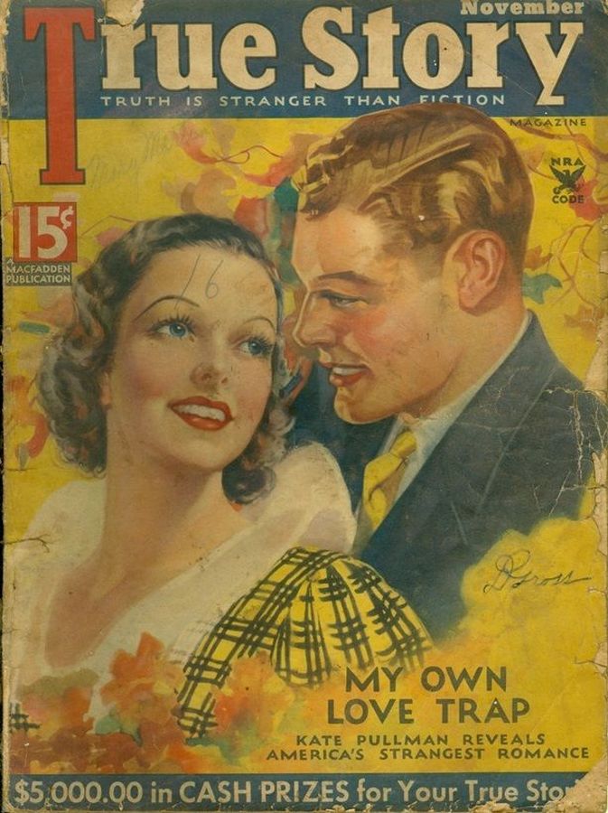TRUE STORY magazine side cover Issue 144 November 1934
