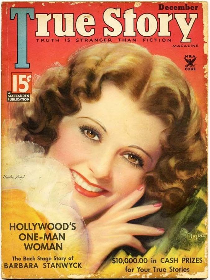 TRUE STORY magazine side cover Issue 145 December 1934