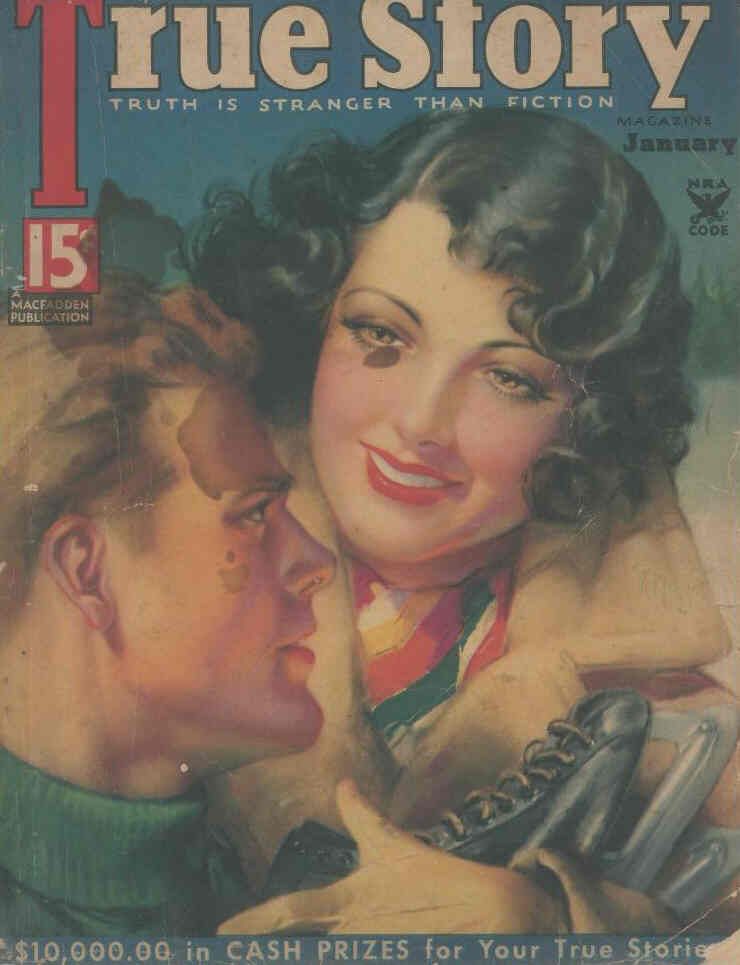 TRUE STORY magazine side cover Issue 146 January 1935