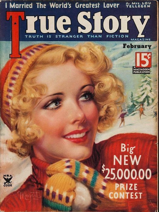 TRUE STORY magazine side cover Issue 147 February 1935