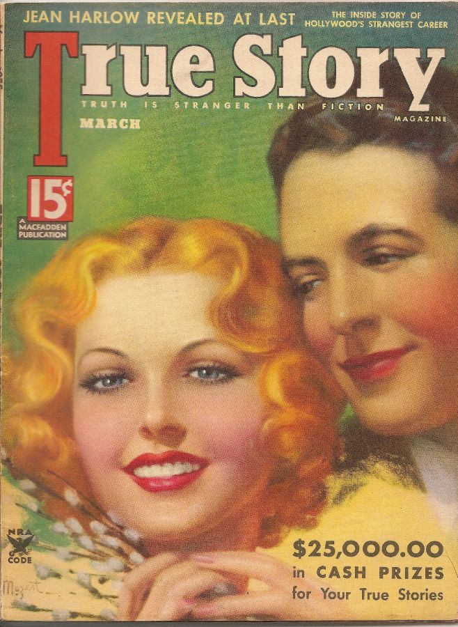 TRUE STORY magazine side cover Issue 148 March 1935