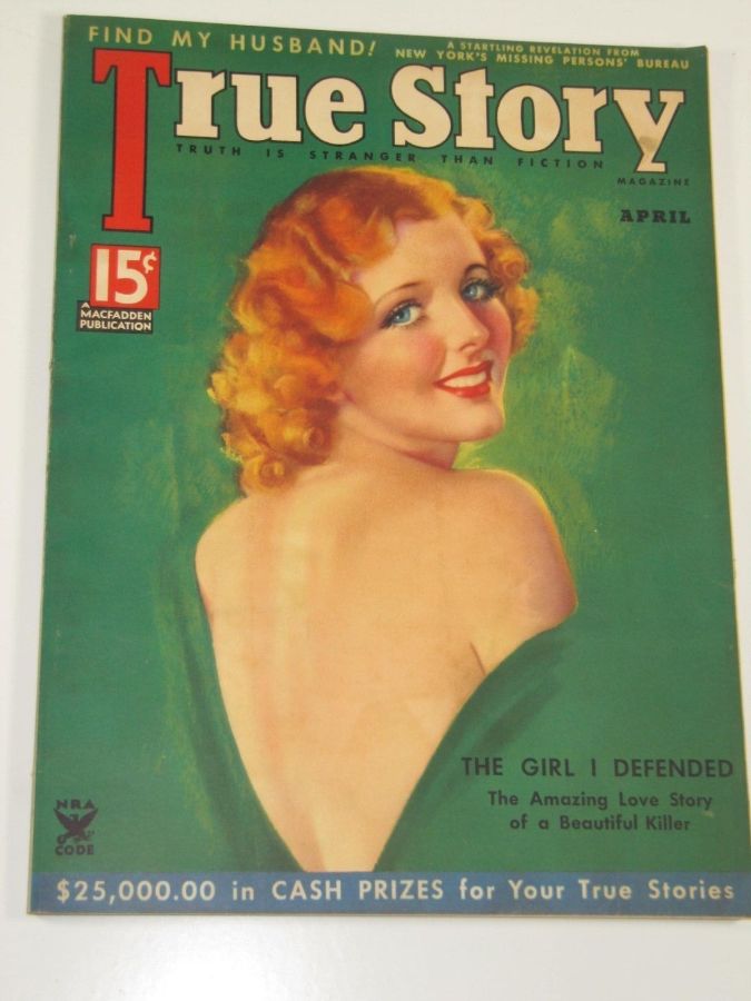 TRUE STORY magazine side cover Issue 149 April 1935