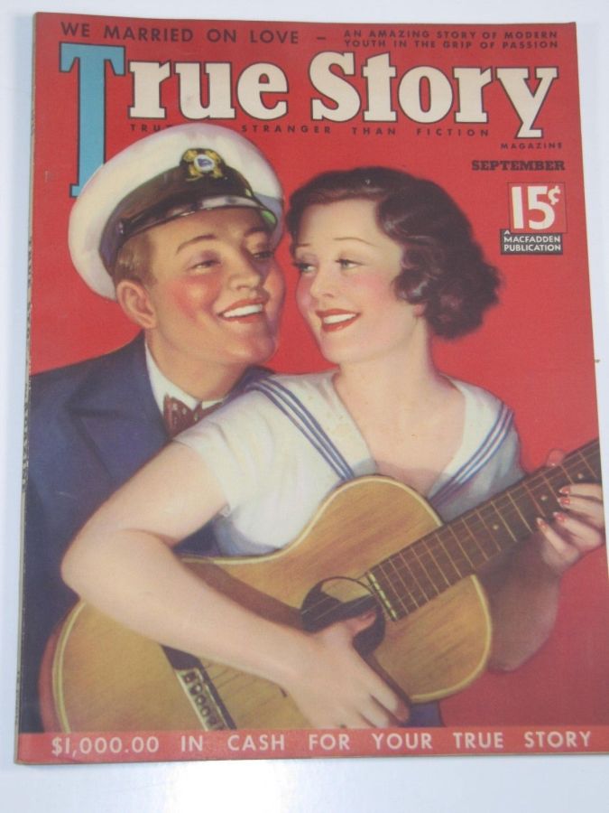 TRUE STORY magazine side cover Issue 154 September 1935