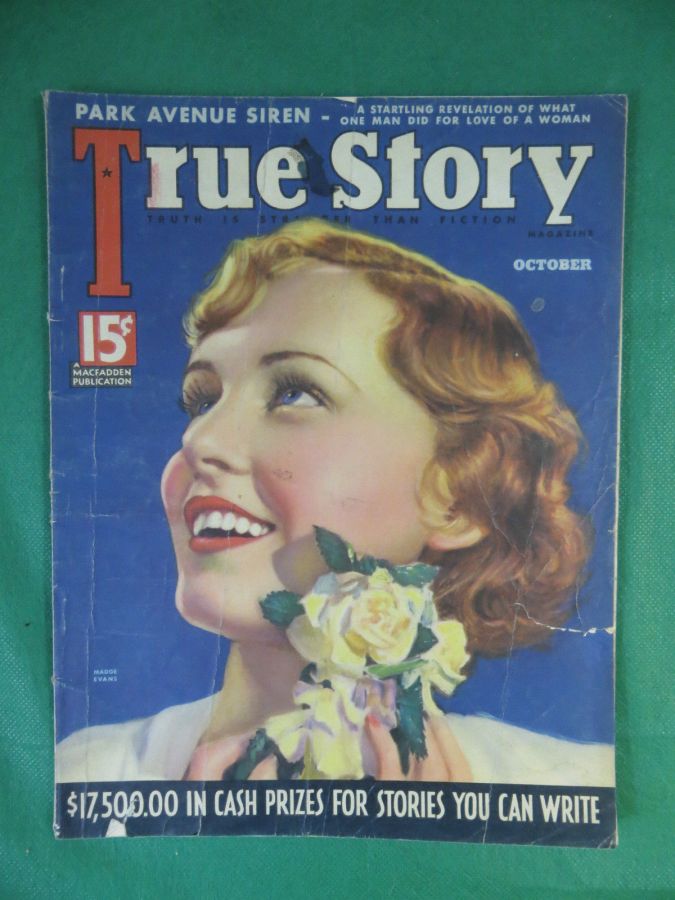 TRUE STORY magazine side cover Issue 155 October 1935