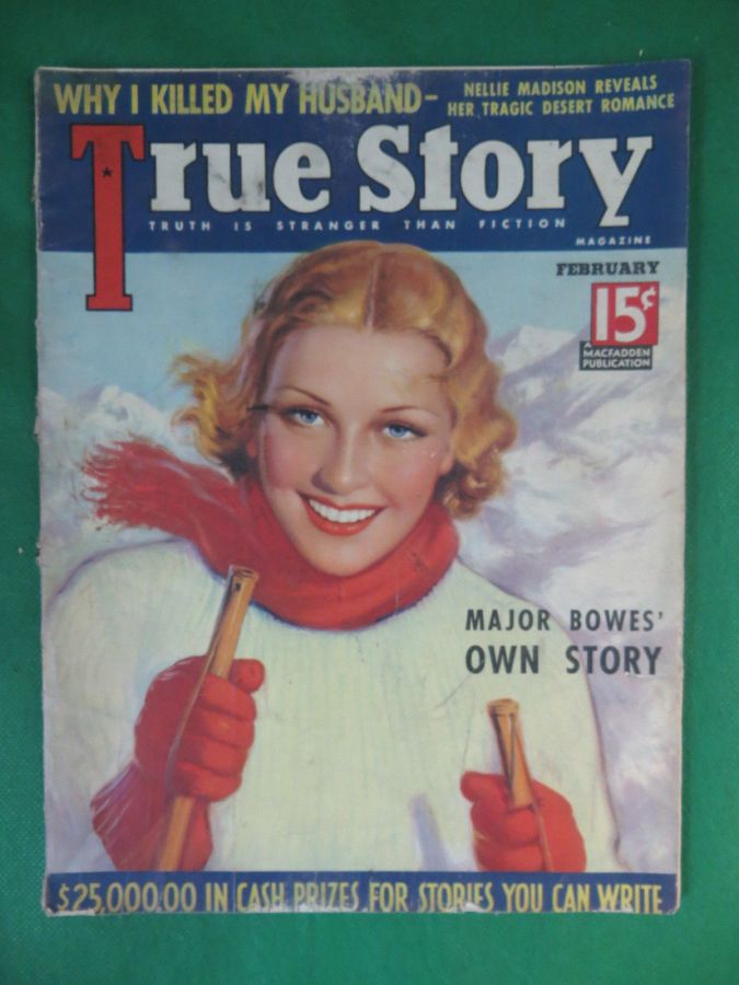 TRUE STORY magazine side cover Issue 159 February 1936