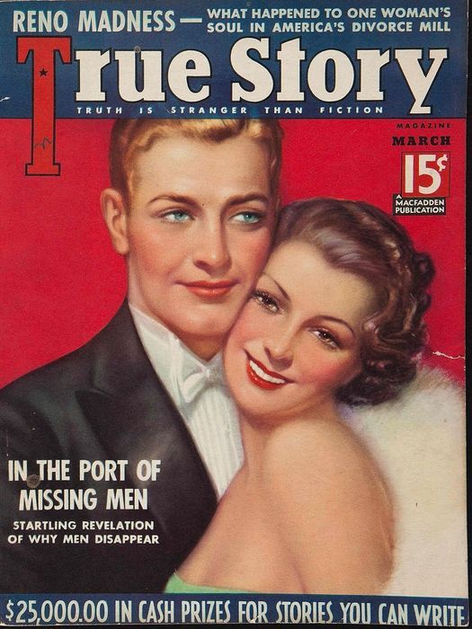 TRUE STORY magazine side cover Issue 160 March 1936