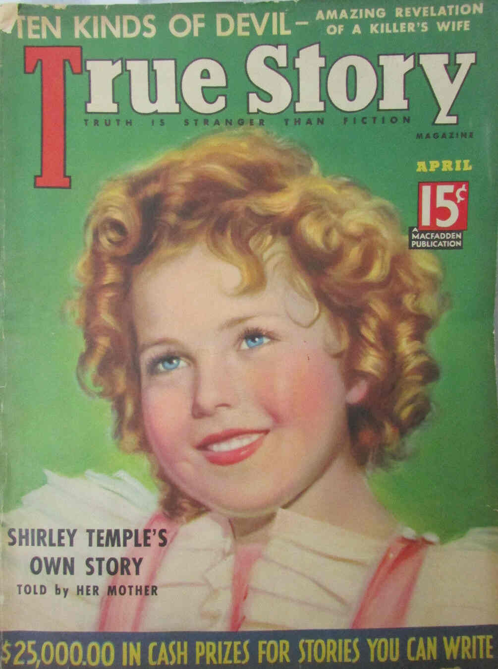 TRUE STORY magazine side cover Issue 161 April 1936