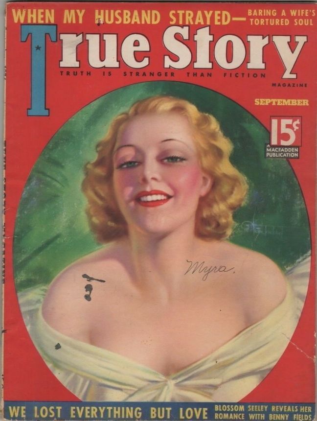 TRUE STORY magazine side cover Issue 166 September 1936