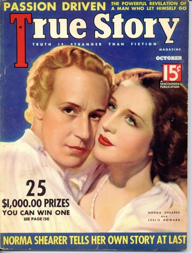 TRUE STORY magazine side cover Issue 167 October 1936