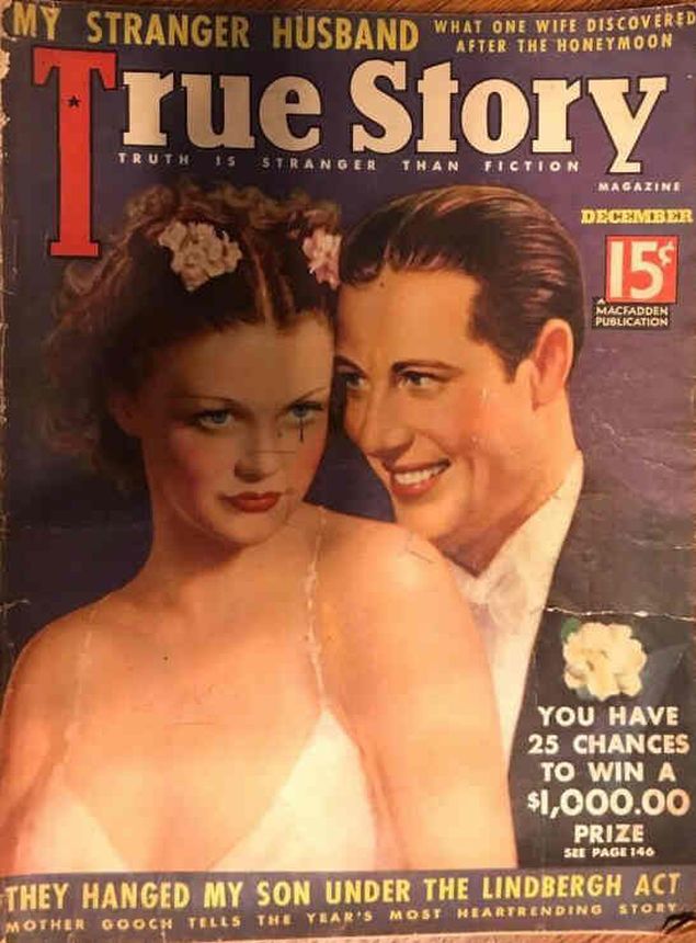 TRUE STORY magazine side cover Issue 169 December 1936