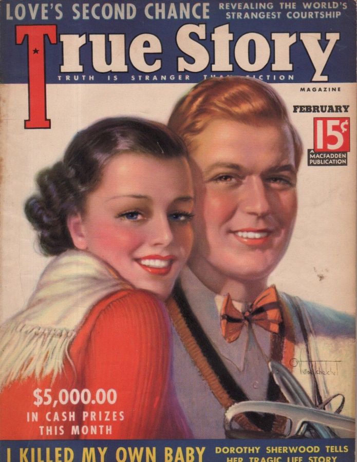 TRUE STORY magazine side cover Issue 171 February 1937