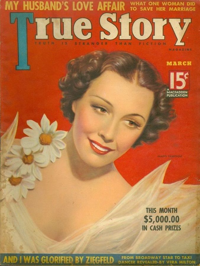 TRUE STORY magazine side cover Issue 172 March 1937