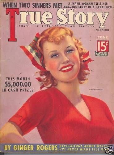 TRUE STORY magazine side cover Issue 175 June 1937