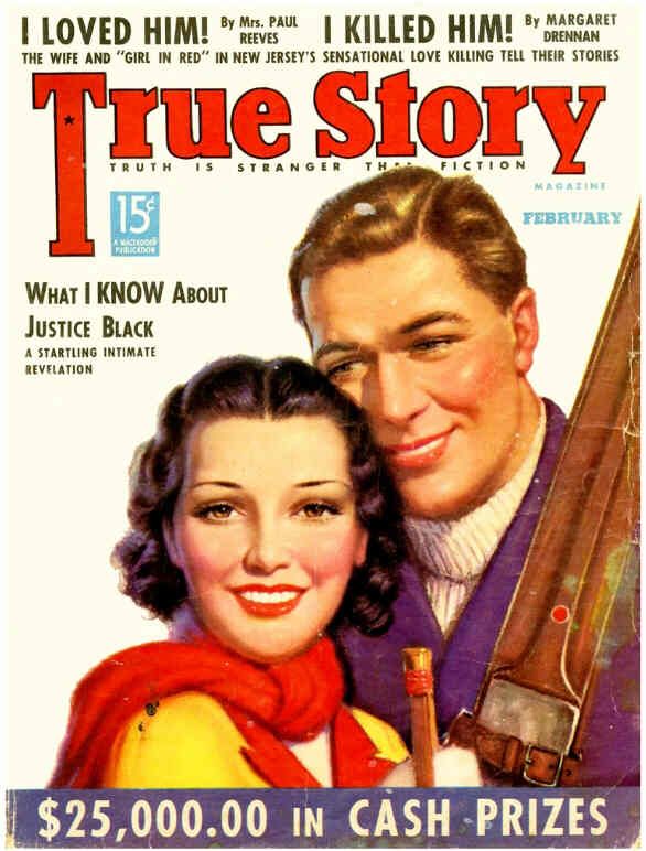 TRUE STORY magazine side cover Issue 183 February 1938