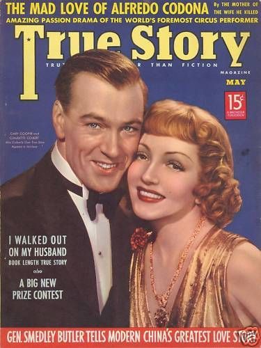 TRUE STORY magazine side cover Issue 186 May 1938
