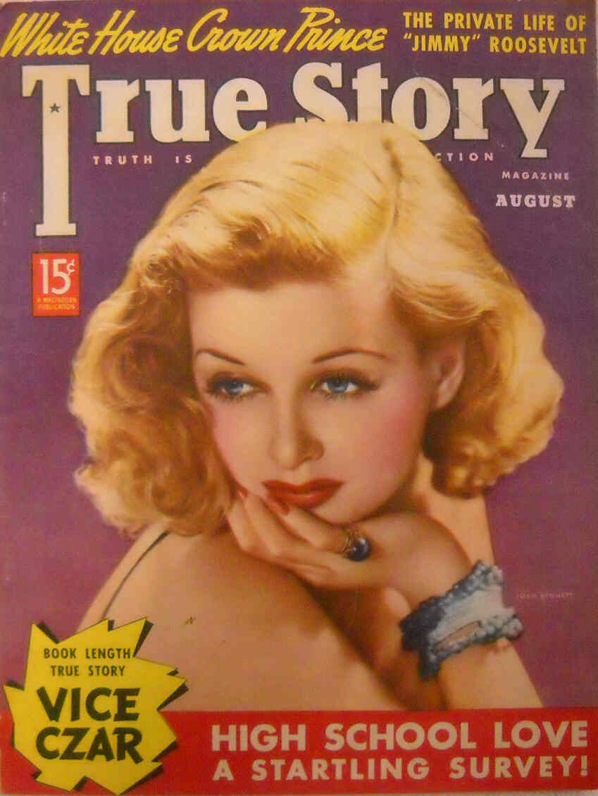 TRUE STORY magazine side cover Issue 189 August 1938